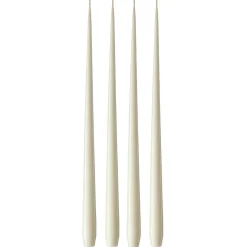 Taper Candle Lacquered 42 cm 4-pack, Ivory