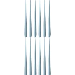 Taper Candles Matte 32 cm 12-pack, Dusty Blue