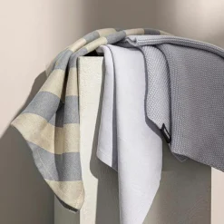 Tea Towel 2-pack, Brown Plaid