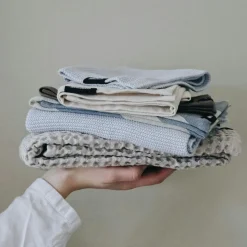 Tea Towel 2-pack, Brown Plaid