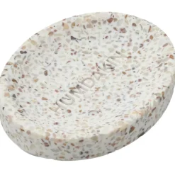 Terrazzo Soap Dish White/Brown
