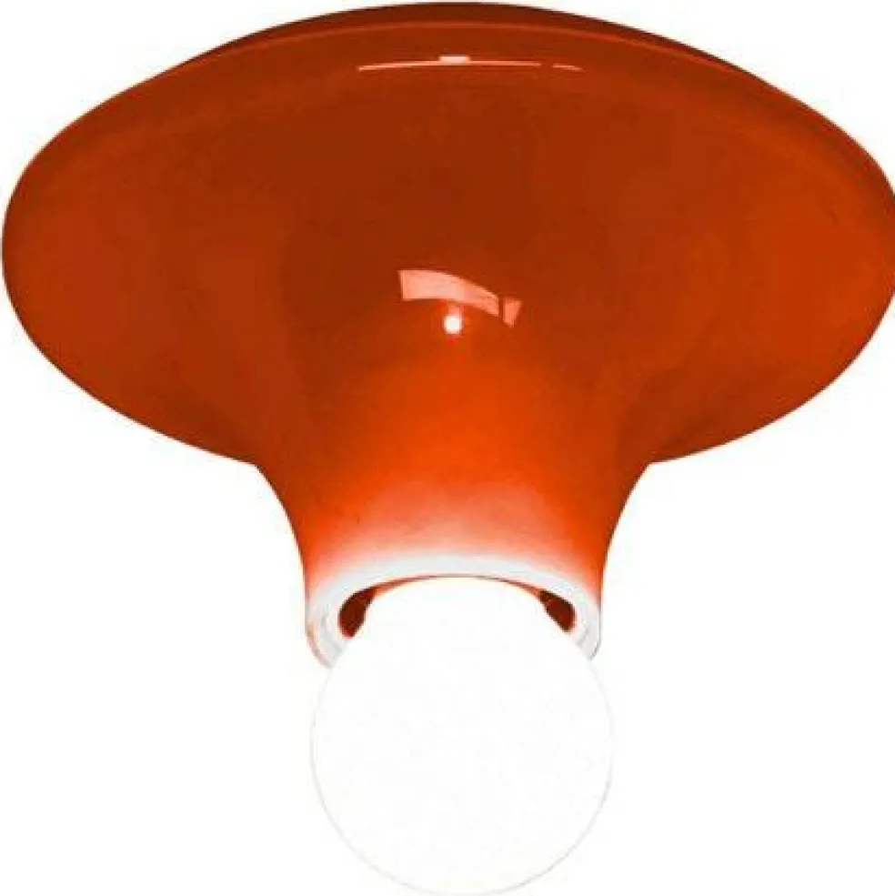 Teti Wall/Ceiling Lamp, Transparent Orange