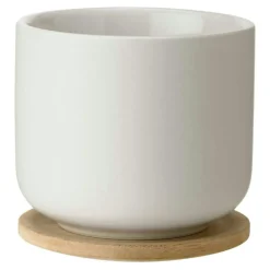 Theo Tea Mug With Coaster, Black