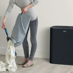 Tota Trio Laundry Basket 90 L, Black