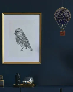 Travels Light Air Balloon Velvet Ø18 cm, Blue