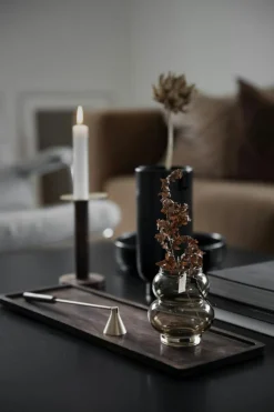 Tray Rectangular Dark Brown, 45x15 cm