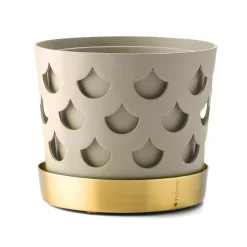 Trio Drop Pot Beige, 12 cm / Small