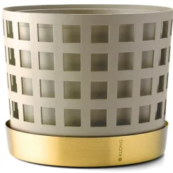 Trio Square Pot Beige, 18 cm / Medium