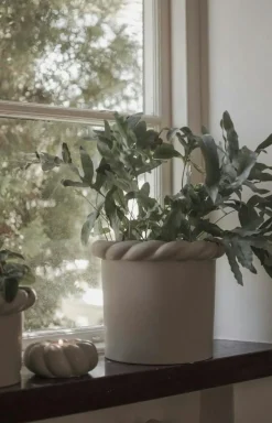 Twine Candle Holder Ø14 cm, Beige