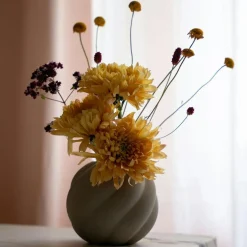 Twist Ball Vase 12 cm, Sand