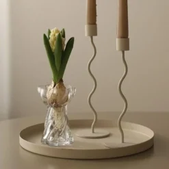 Twist Bulb Vase 12.8 cm, Clear