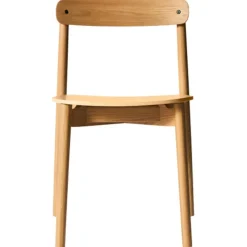 Unite Chair, White Pigmented Oak / Imitation Leather