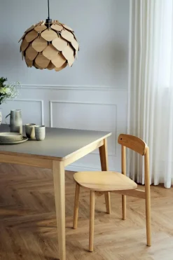 Unite Chair, White Pigmented Oak / Imitation Leather