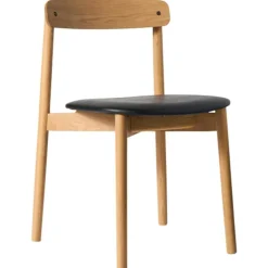 Unite Chair, White Pigmented Oak / Imitation Leather