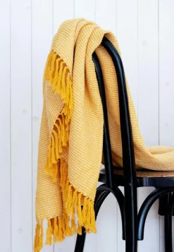 Valter Plaid 130x170 cm, Saffron / Creme