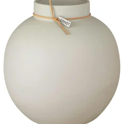 Vase Stoneware Round D21 H22, Beige