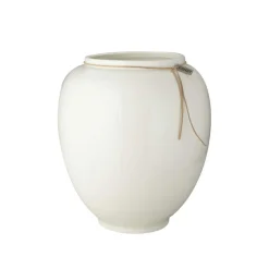 Vase White Glazed, 22 cm