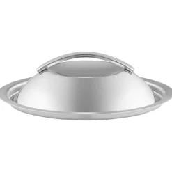 Vaulted Lid Brushed Steel, 24 cm