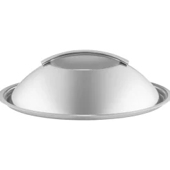 Vaulted Lid Brushed Steel, 24 cm