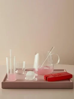 Viva Ice Cube Tray 4x13 cl, Powder Pink