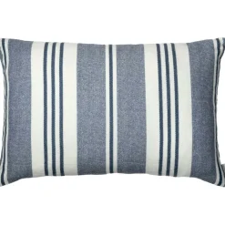 Vändteg Cushion Cover 40x60 cm, Marine/Off-white