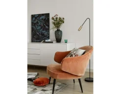 Volta P-3538-W Floor Lamp, Black / Satin Gold