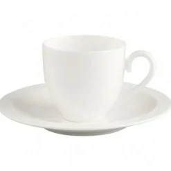 White Pearl Espresso Cup With Saucer