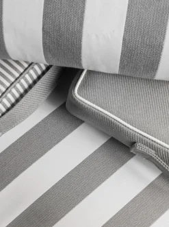 Wide Stripe Boat Cushion 40x45 cm, Grey
