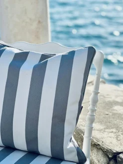 Wide Stripe Cushion 45x45 cm, Grey