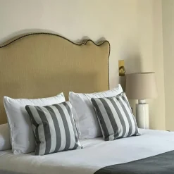 Wide Stripe Cushion 45x45 cm, Grey