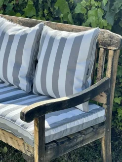 Wide Stripe Cushion 45x45 cm, Grey