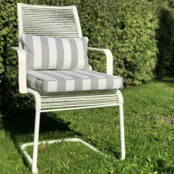 Wide Stripe Cushion 45x45 cm, Grey