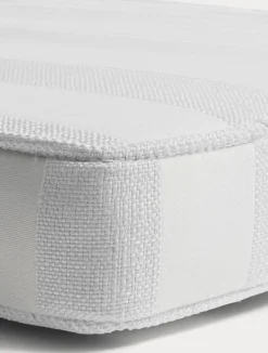 Wide Stripe Sunbed Cushion 60x186 cm, White