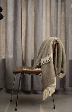 Wool Plaid 130x170 cm, Grey & Off-white Melange